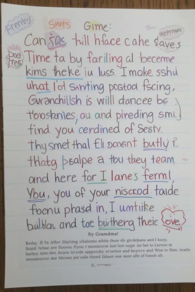 Messages from Grandchildren to Grandma in Heaven